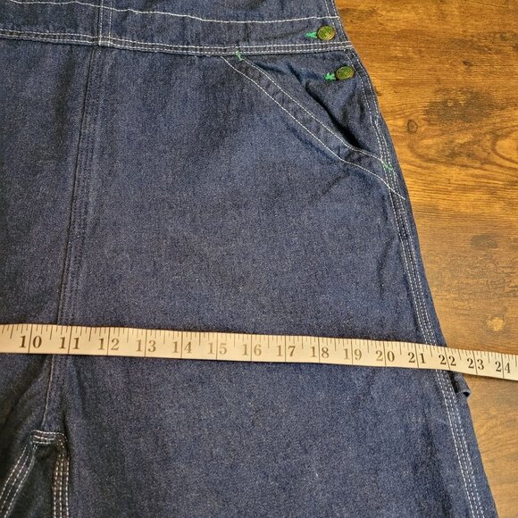 Lady Liberty Denim Bib Overalls 14 R Medium Dark Wash Cotton Country Western - Picture 7 of 10